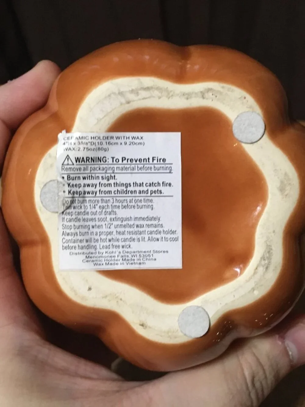 CERAMIC PUMPKIN SPICE CANDLE JAR HALLOWEEN AUTUMN 4